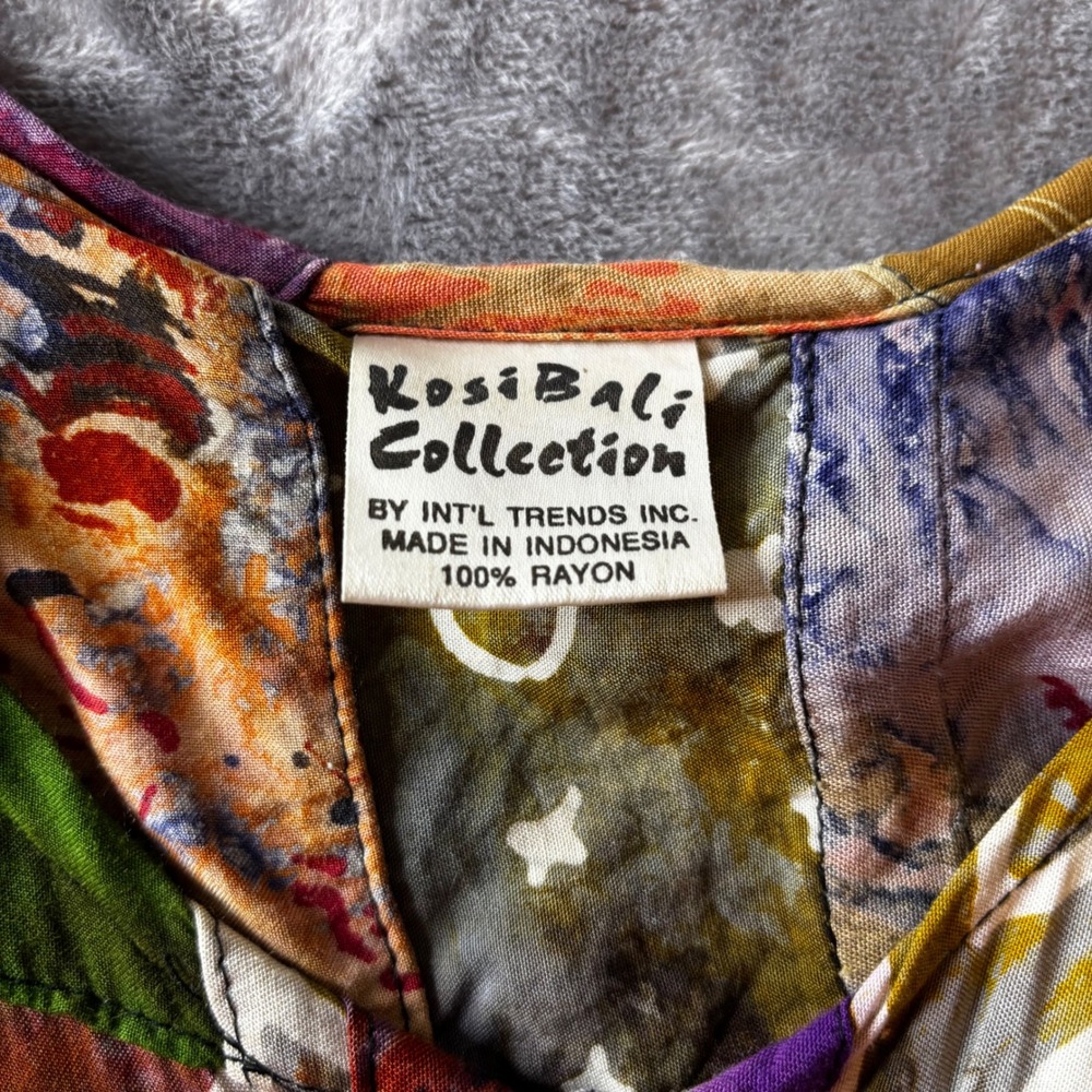 Kosibali Collection Patchwork Button Up Midi Dres… - image 8